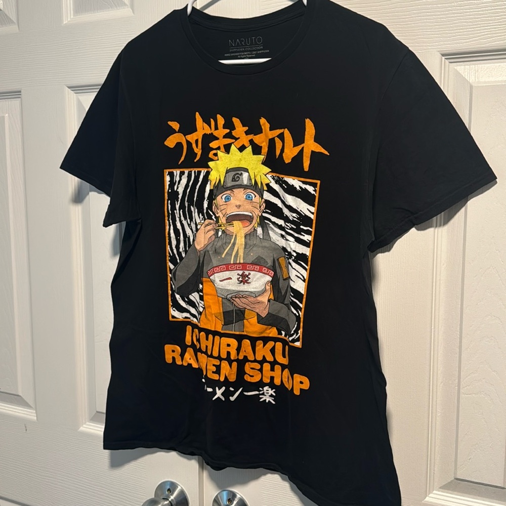 Naruto Anime T-Shirt - Ichiraku Ramen Shop Men's Size L Preowned